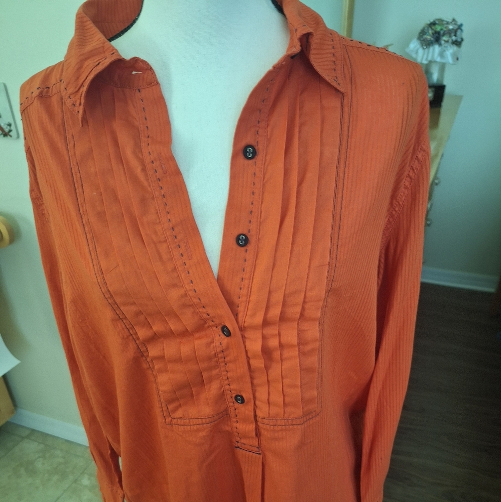 Free People Orange Tunic Size S